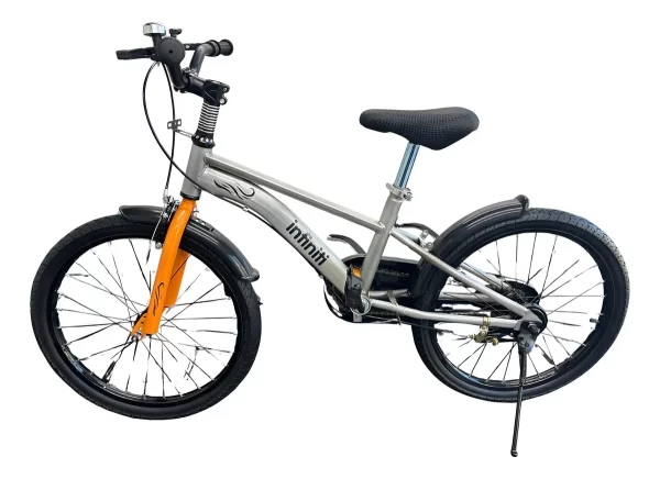 Bicicleta Infantil Aro 20 Cinza Infiniti Kids