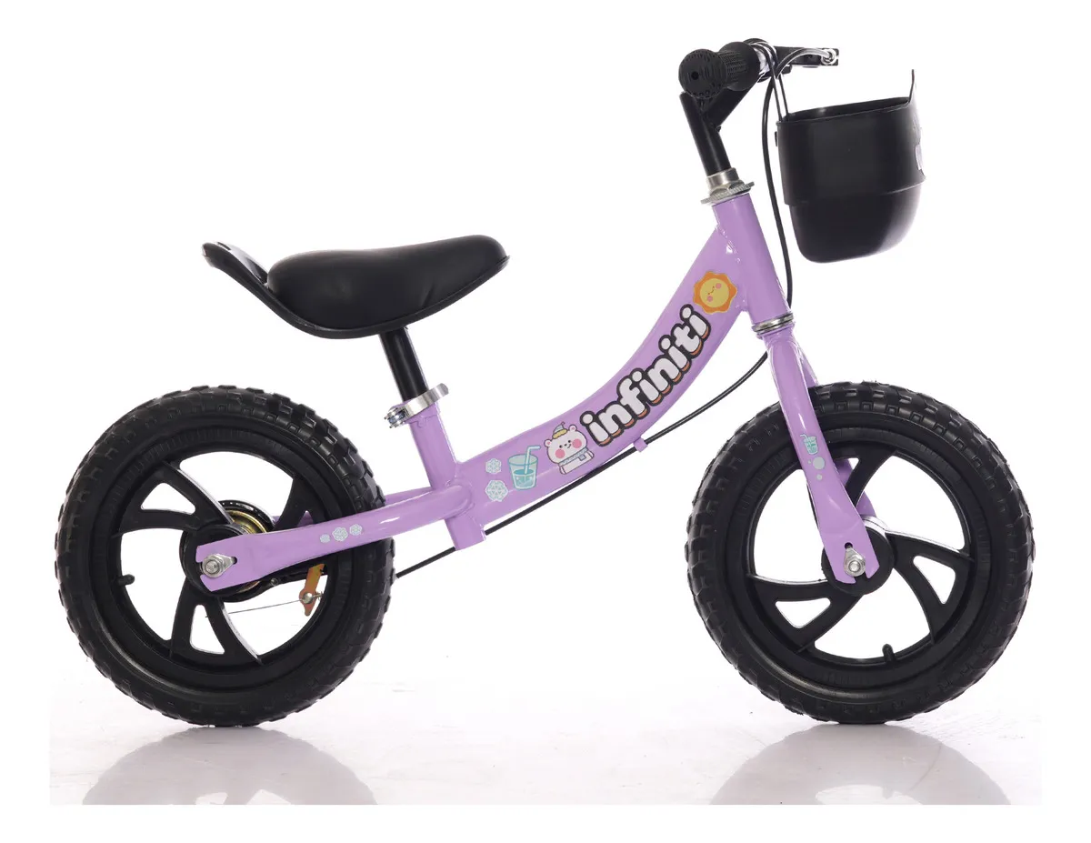 Bicicleta Balance Infiniti Kids Aro 12 Roxo Com Preto - Imagem 2