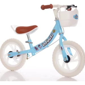 Bicicleta Balance Infiniti Kids Aro 12 Azul Com Branco