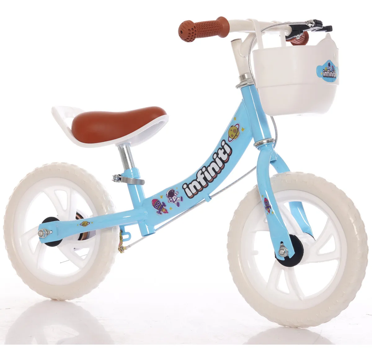 Bicicleta Balance Infiniti Kids Aro 12 Azul Com Branco