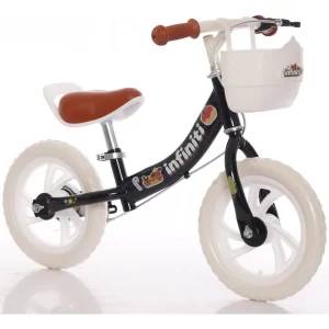 Bicicleta Balance Infiniti Kids Aro 12 Preto Com Branco