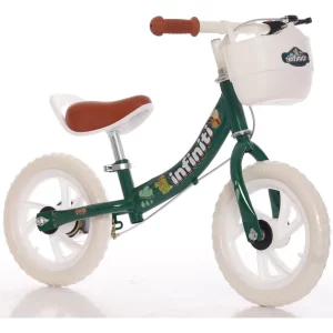 Bicicleta Balance Infiniti Kids Aro 12 Verde Com Branco