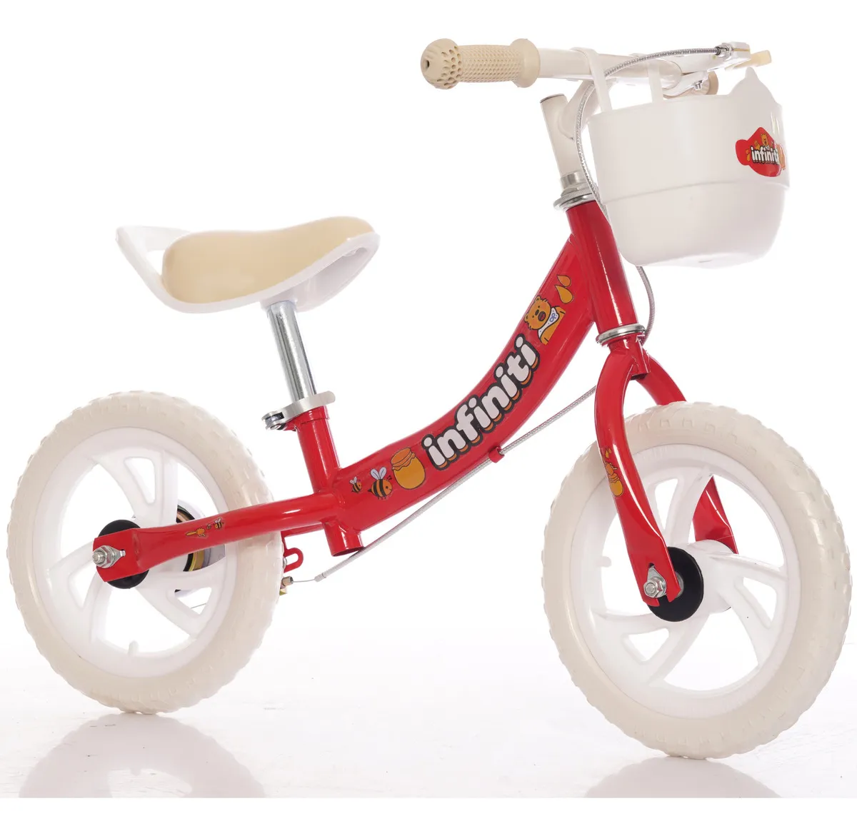 Bicicleta Balance Infiniti Kids Aro 12 Vermelha e Branco