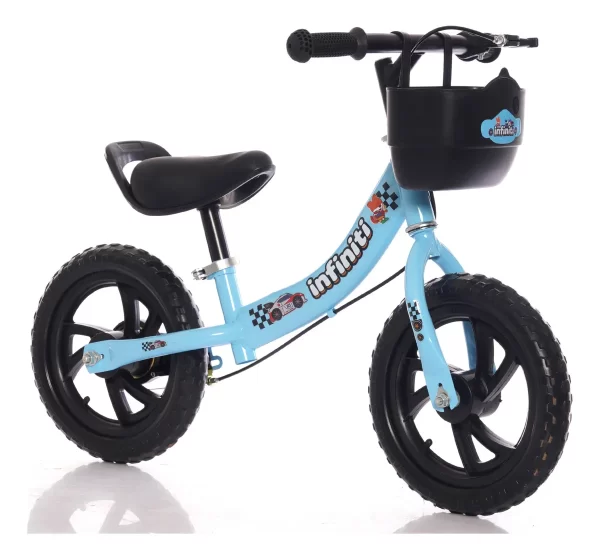 Bicicleta Balance Infiniti Kids Aro 12 Azul Com Preto