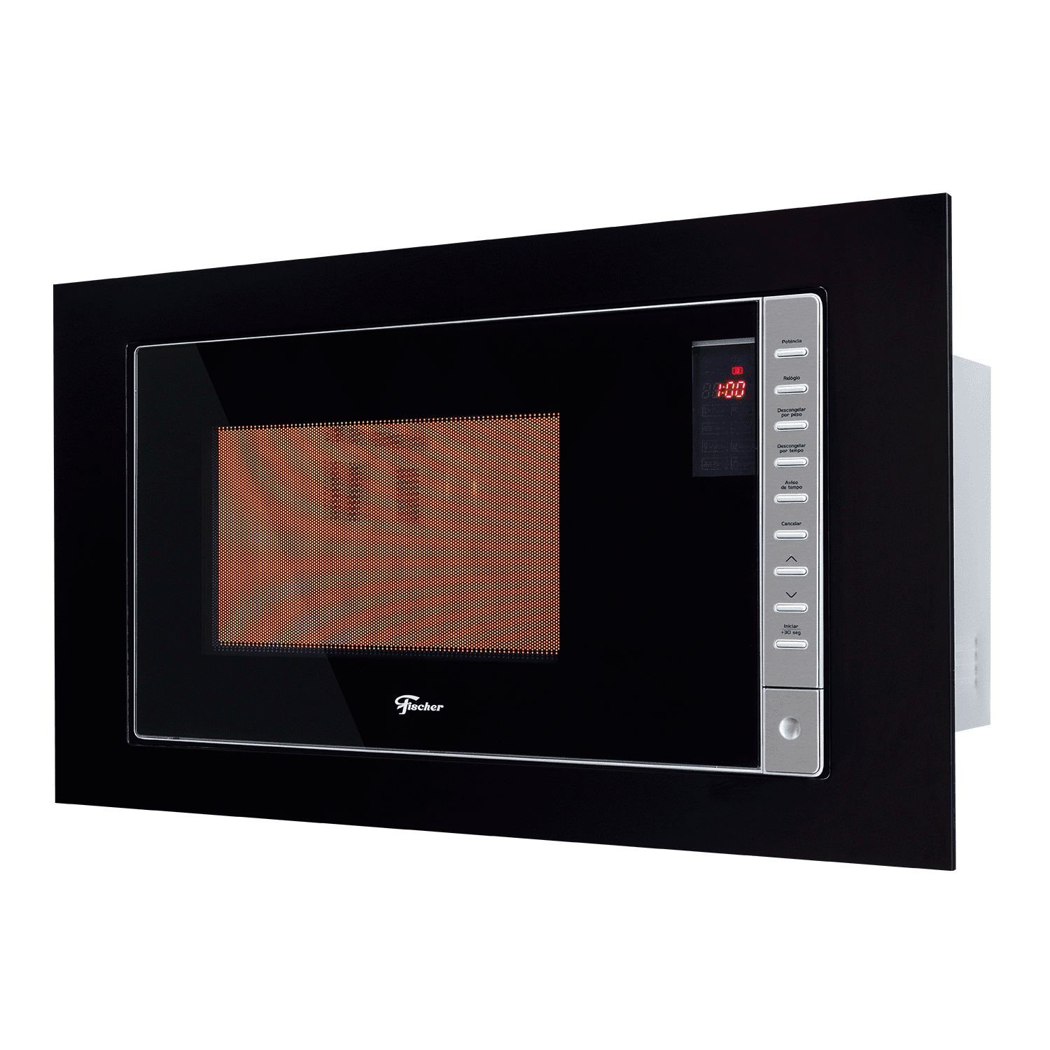 MICRO-ONDAS FISCHER FIT LINE EMBUTIR 25L MOLDURA PRETA 220V