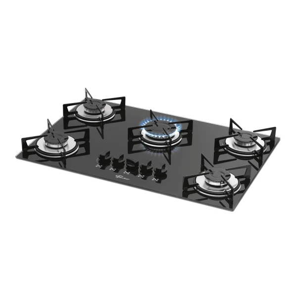 Cooktop Fischer 5 Bocas Vidro Preto