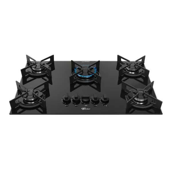 Cooktop a gás Fischer 5 Bocas Fitline trempe iron-1