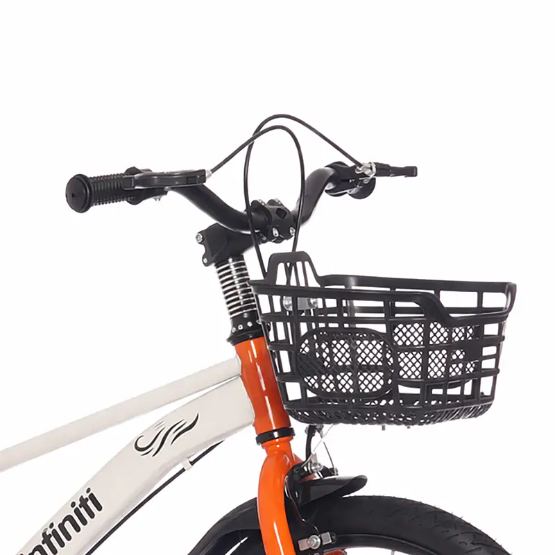 Bicicleta Infantil Aro 14 Branco com Laranja 4