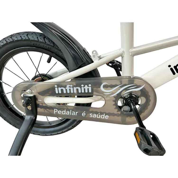 Bicicleta Infantil Aro 16 Branco Verde 2