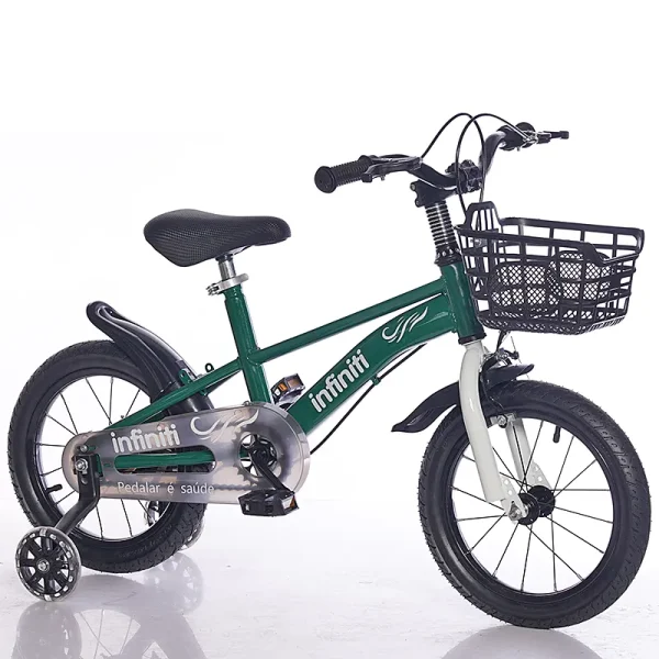 bicicleta infantil aro 16 verde branca
