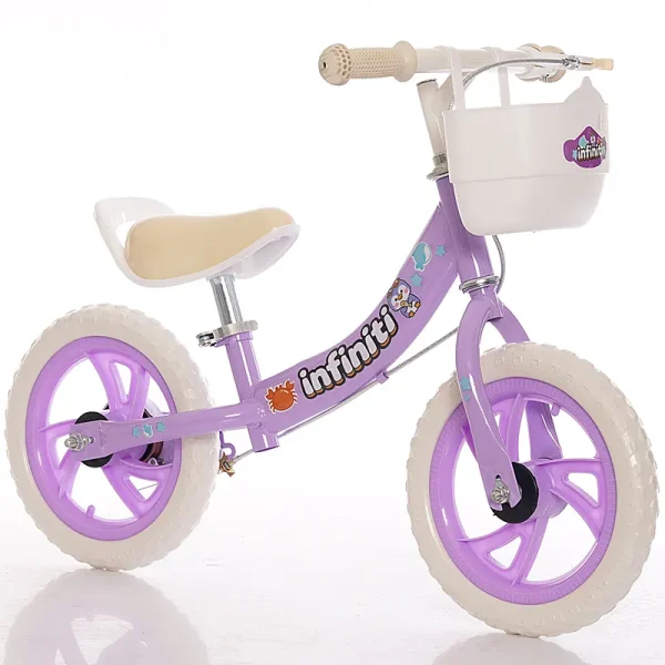 bicicleta-infantil balance aro12 roxa branca